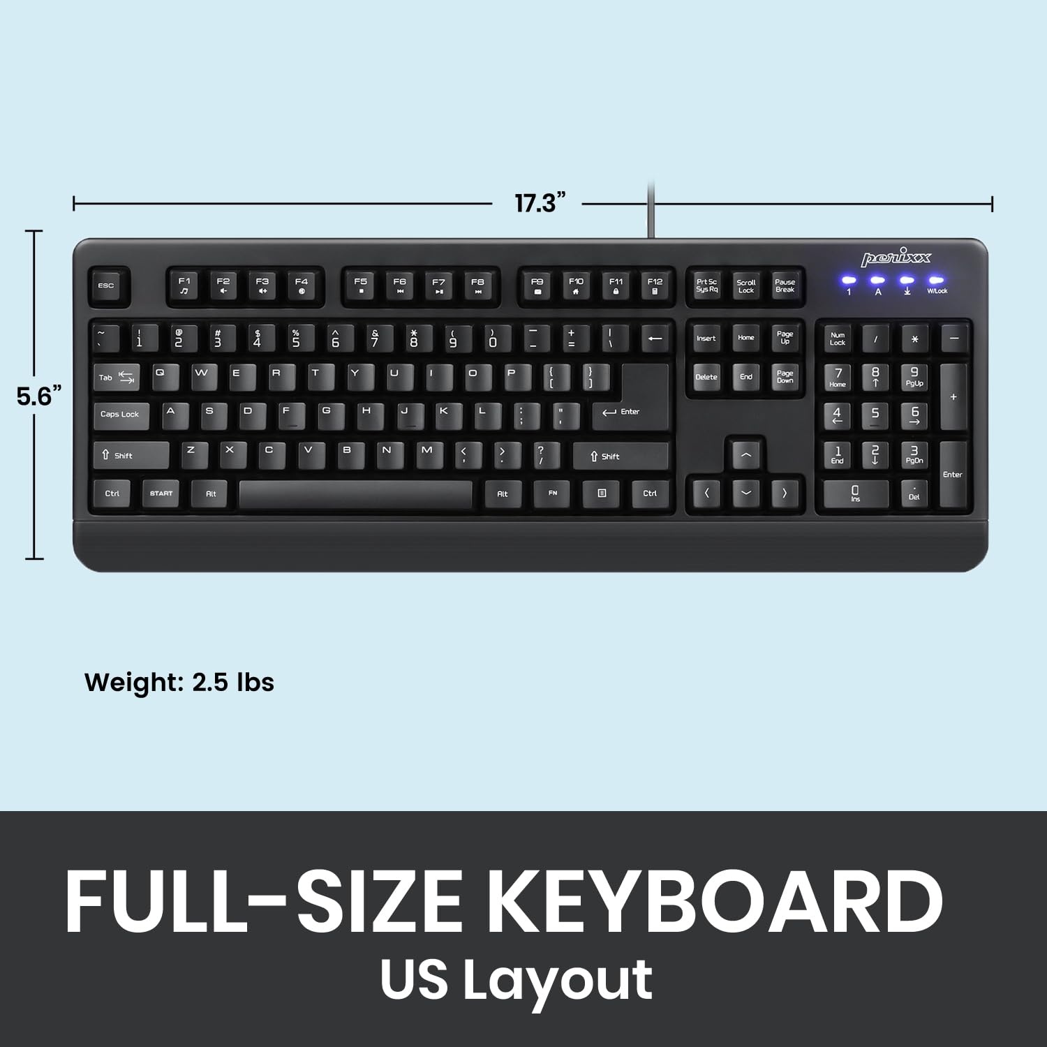Amazon.co.jp: ぺリックス PERIBOARD-517 防水 抗菌 キーボード 有線